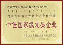 農(nóng)牧業(yè)產(chǎn)業(yè)化經(jīng)營十佳國家級龍頭企業(yè)