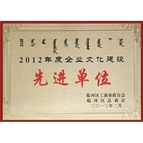 2012年度企業(yè)文化建設先進單位